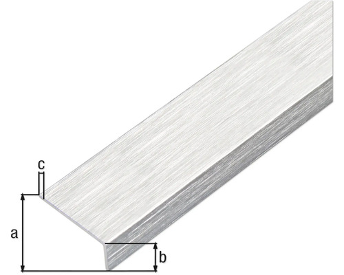 Aluminium Winkelprofil mit Maßangaben