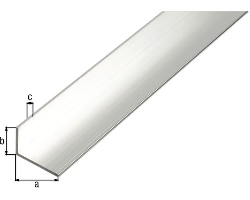 Aluminium Winkelprofil mit Maßangaben