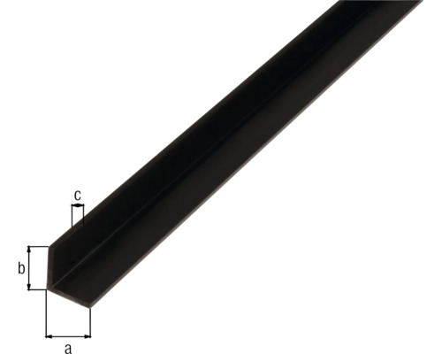 Winkeleisen aus Metall mit Maßangaben