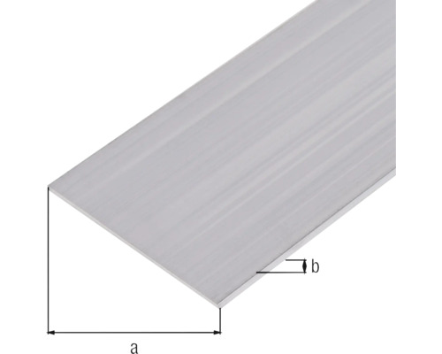 Aluminium Flachstange mit Maßangaben