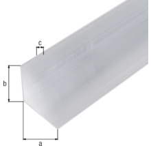 Aluminium Winkelprofil mit Maßangaben