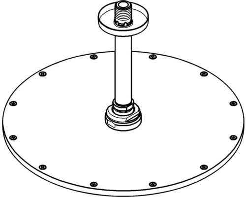 Deckenhalterung mit Stange