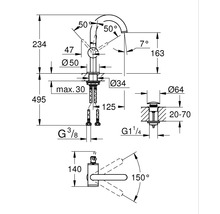 Waschtischbatterie GROHE Atrio New 32043DC3 supersteel-thumb-2 Waschtischbatterie GROHE Atrio New 32043DC3 supersteel-thumb-2
