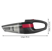 Akkusauger mit den Maßen Länge 39 cm und Höhe 11,5 cm