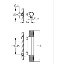 Grohe Quickfix Duscharmatur mit Thermostat PRECISION FEEL chrom 34790000-thumb-6