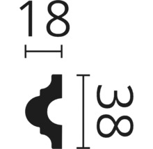 Wandleiste CO1 1 St. 2 m x 18 x 38 mm-thumb-4