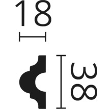 Wandleiste CO2 1 St. 2 m x 18 x 38 mm-thumb-3