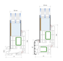 Haustür Aluminium/PVC Smart A400 2.0 RC2 anthrazit 1000 x 2100 mm Rechts inkl. Beschlagset, Stangengriff, Profilzylinder inkl. 3 Schlüssel