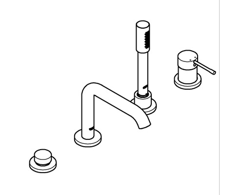 Badewannenarmatur mit Handbrause