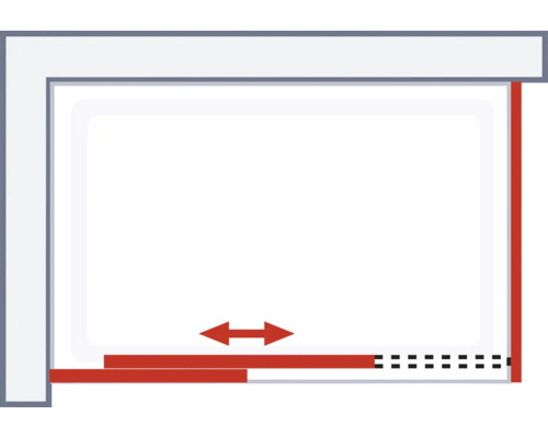 Basco Classic Duschtür Ersatzteil-Set – Für Schiebetüren, Inkl. Führung, Griff & Mehr