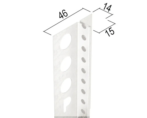 Technische Zeichnung eines Putzprofils mit Maßen
