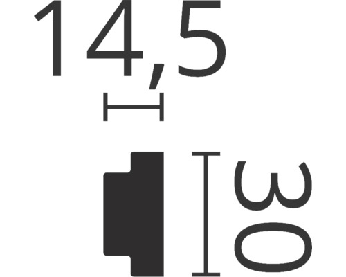 Abmessungen: 14,5 x 30 mm