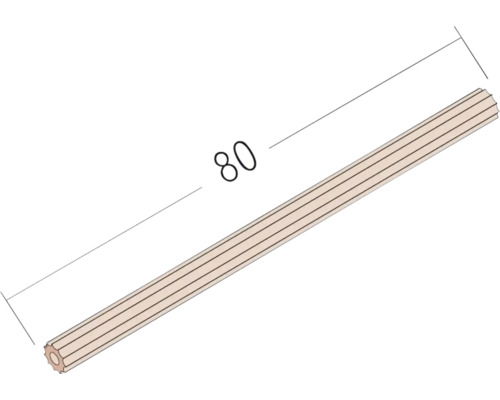 Holzdübel, 80 Millimeter Länge