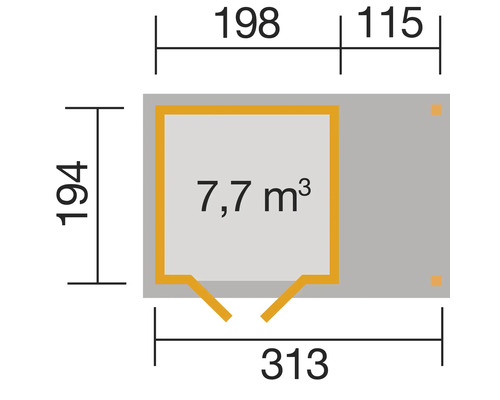 Grundriss mit Maßangaben