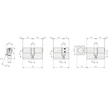 Profilzylinder E30NP Abus 55/55 mm gleichschließend