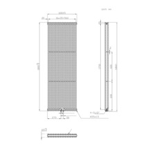 Designheizkörper Rotheigner Pole 1800x600 mm weiß matt