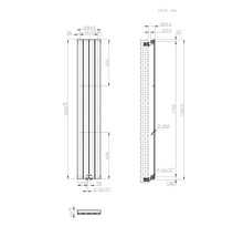 Rotheigner Designheizkörper Classic Slim 1800x300 mm weiß