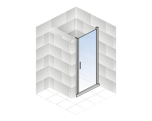 Duschabtrennung aus Glas im Badezimmer