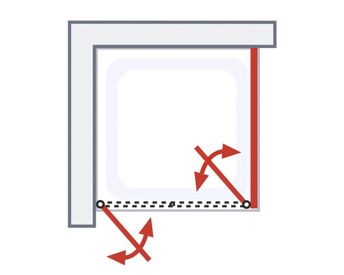 Illustration eines Rollladens mit Pfeilen zur Darstellung der Bedienung