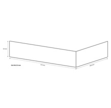Technische Zeichnung eines Quaders mit den Maßen 50 x 100 x 210 Millimeter