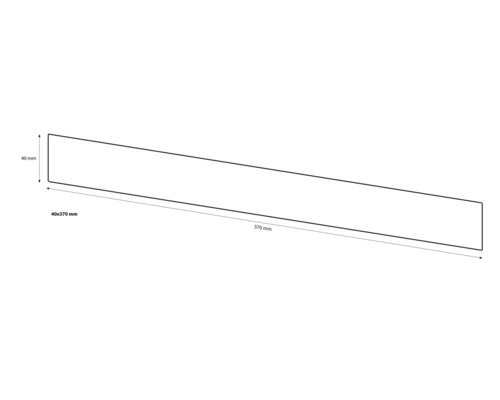Abbildung eines 40 x 370 Millimeter Bauelements