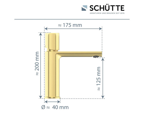 Abmessungen einer Armatur