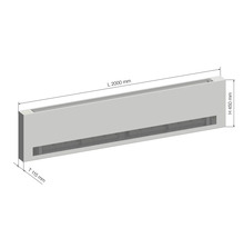 Licon Heat Wandkonvektor KORAWALL Direct WVD mit Ventilator 450 x 2000 x 110 mm weiß rechts