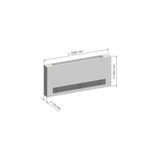 Licon Heat Wandkonvektor KORAWALL Direct WVD mit Ventilator 450 x 1000 x 110 mm weiß matt rechts