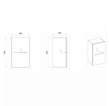 Hängeschrank mit 1 Tür Devo Sonus 2.0 rechts BxHxT 38x63x30 cm arctic white hochglanz