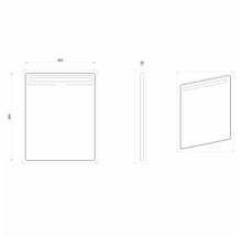 LED Badspiegel Devo Sonus 2.0 Black 55.5x94 cm SO2-LU55x94-L09