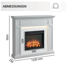 Abmessungen des Elektrokamins