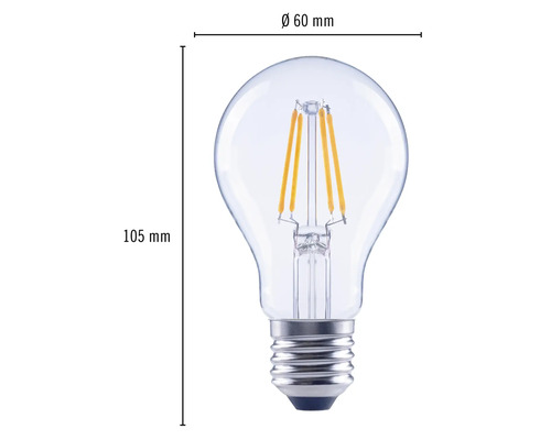 LED Lampe mit E27 Sockel, 60 mm Durchmesser und 105 mm Höhe
