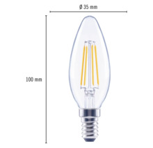 FLAIR LED Kerzenlampe dimmbar C35 E14/5,5W(60W) 806 lm 2700 K warmweiß klar