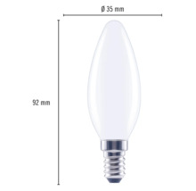FLAIR LED Kerzenlampe dimmbar C35 E14/6W(60W) 806 lm 2700 K warmweiß matt-thumb-4