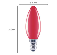 FLAIR LED Kerzenlampe C35 E14/2W rot-thumb-1