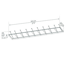 PALRAM-Canopia Rechteckvordach Sophia XL klar 8450x1400x170 mm Alu Pulverbeschichte grau RAL 7016