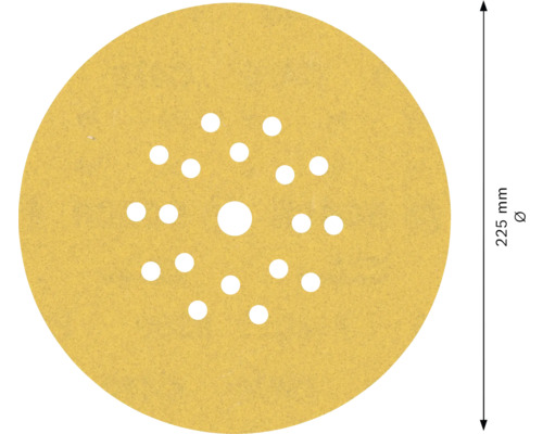 Schleifscheibe mit einem Durchmesser von 225 Millimetern