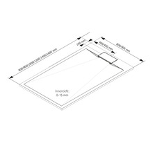 Duschwanne SCHULTE DWM-Tec 80 x 100 x 3.2 cm anthrazit matt strukturiert D2018010 57