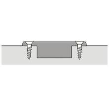 Illustration einer versenkten Montage mit Schrauben