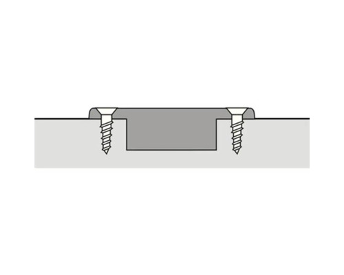 Illustration einer versenkten Montage mit Schrauben
