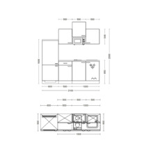 Küchenplan mit Maßen für die Küchenplanung