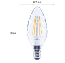 FLAIR LED Kerzenlampe gedreht dimmbar CT35 E14/5,5W(60W) 806 lm 2700 K warmweiß klar