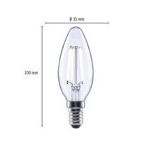 FLAIR LED Kerzenlampe dimmbar C35 E14/6W(60W) 806 lm 4000 K neutralweiß klar