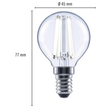 FLAIR LED Tropfenlampe dimmbar G45 E14/6W(60W) 806 lm 4000 K neutralweiß klar-thumb-4