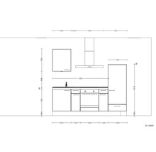 NOBILIA Küchenzeile mit Geräten Urban Landhaus 240 cm Frontfarbe weiß matt Korpusfarbe weiß Variante rechts-thumb-11