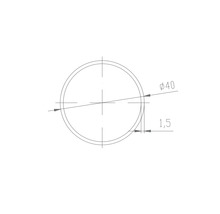 Pertura Handlauf-Set Edelstahl V2A Ø 40 mm L:2000 mm-thumb-3