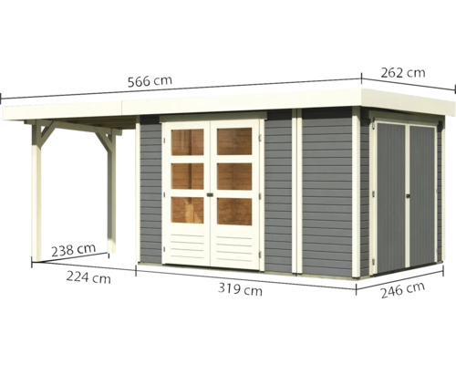 Holzgartenhaus mit Abmessungen für den Aussenbereich