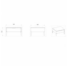 Unterschrank mit 1 Schublade Devo Lotos 31x70x53 cm structure avola cremeweiß/schwarz