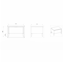Unterschrank mit 1 Schublade Devo Lotos 46x60x53 cm bronze expressive oak/schwarz