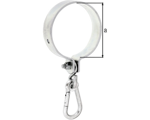 Rohrschelle mit Karabinerhaken